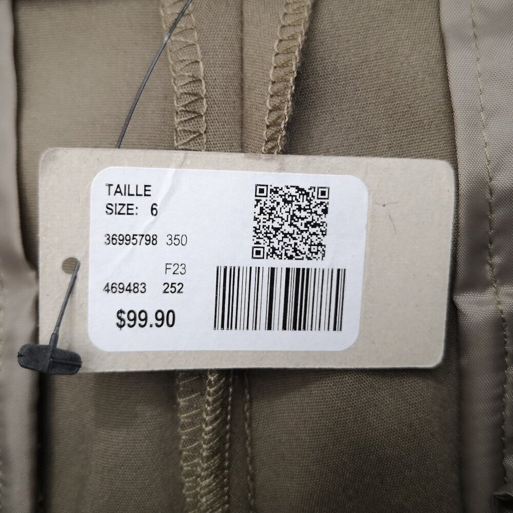 NWT RW&CO. Ladies Size 6 Taupe Slim Leg Zipper & 2 Clasp Closure Dress Pants - Picture 11 of 15